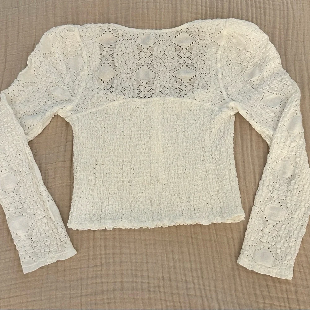 Free People corset, smocked top size large - Picture 6 of 10